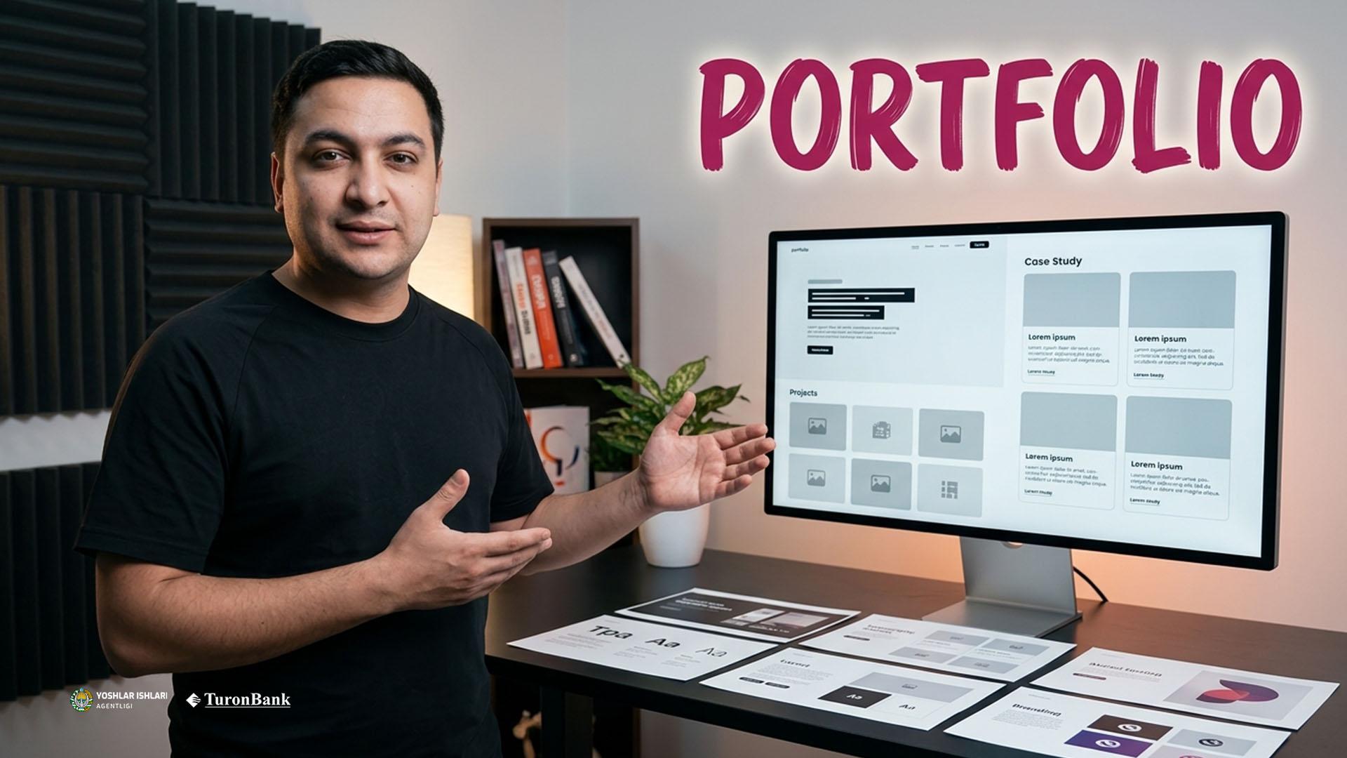 Portfolio dizayni va loyihalarni joylash