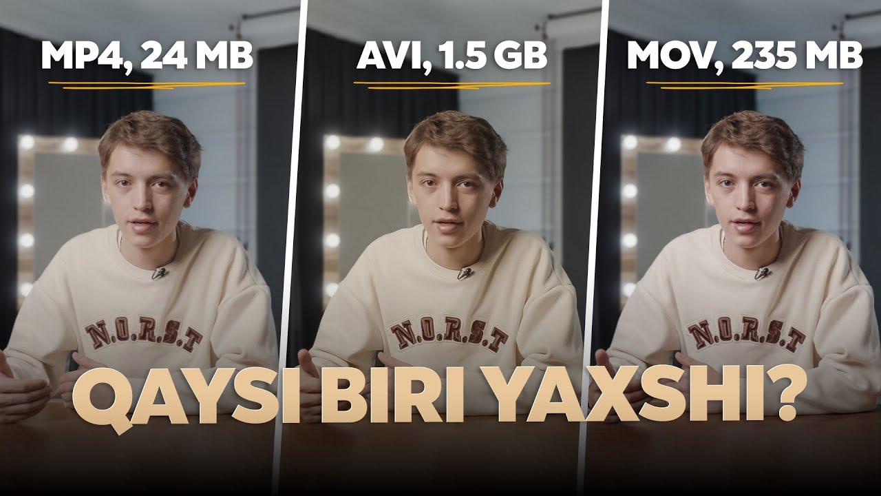 Sifatli kadr uchun videokonteynerlar va videokodeklar