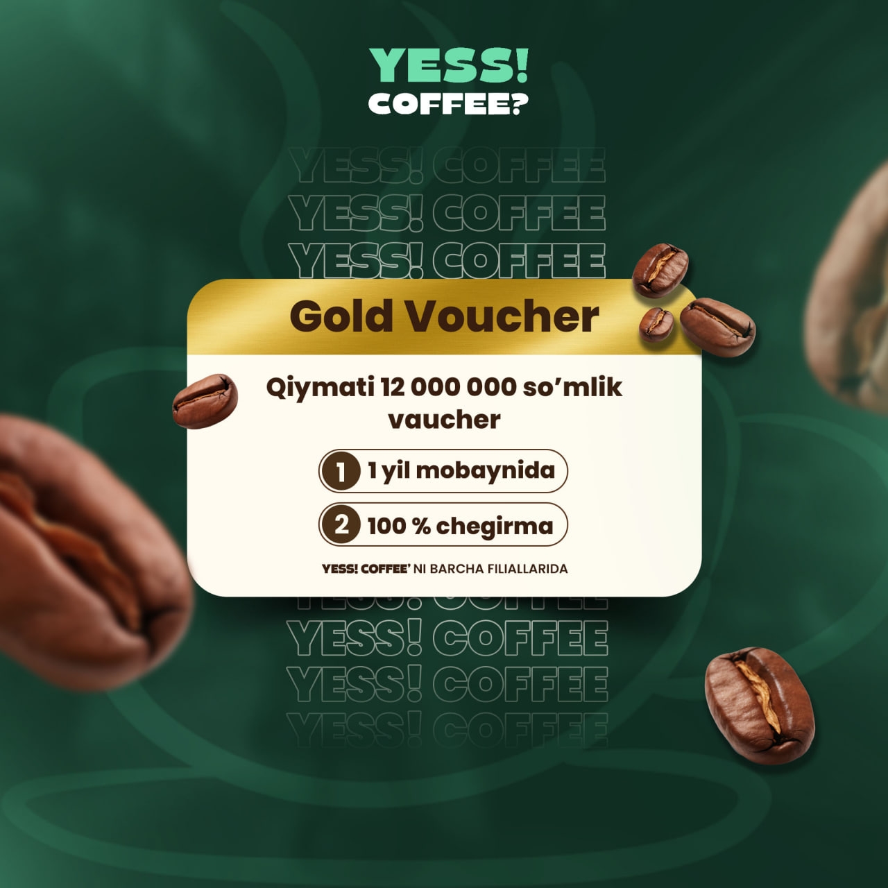 Yess! Coffee'dan Gold Voucher — 100% product image