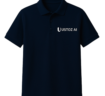Ustoz AI brendi tushirilgan futbolka product image