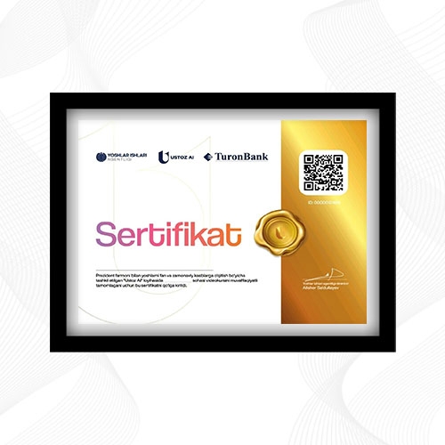 Ustoz Ai Sertifikati product image